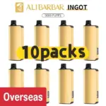 Alibarbar Ingot 9000 puffs-10 pack Multiple flavors(Ship from Oversea)