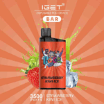 IGET BAR STRAWBERRY KIWI ICE 3500 Puffs Disposable Vape - Image 2