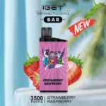 IGET BAR STRAWBERRY RASPBERRY  3500 Puffs Disposable Vape - Image 2