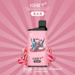 IGET BAR STRAWBERRY WATERMELON HARD CANDY  3500 Puffs Disposable Vape - Image 2