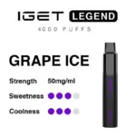 IGET Legend 4000 Puffs Grape Ice - Image 2