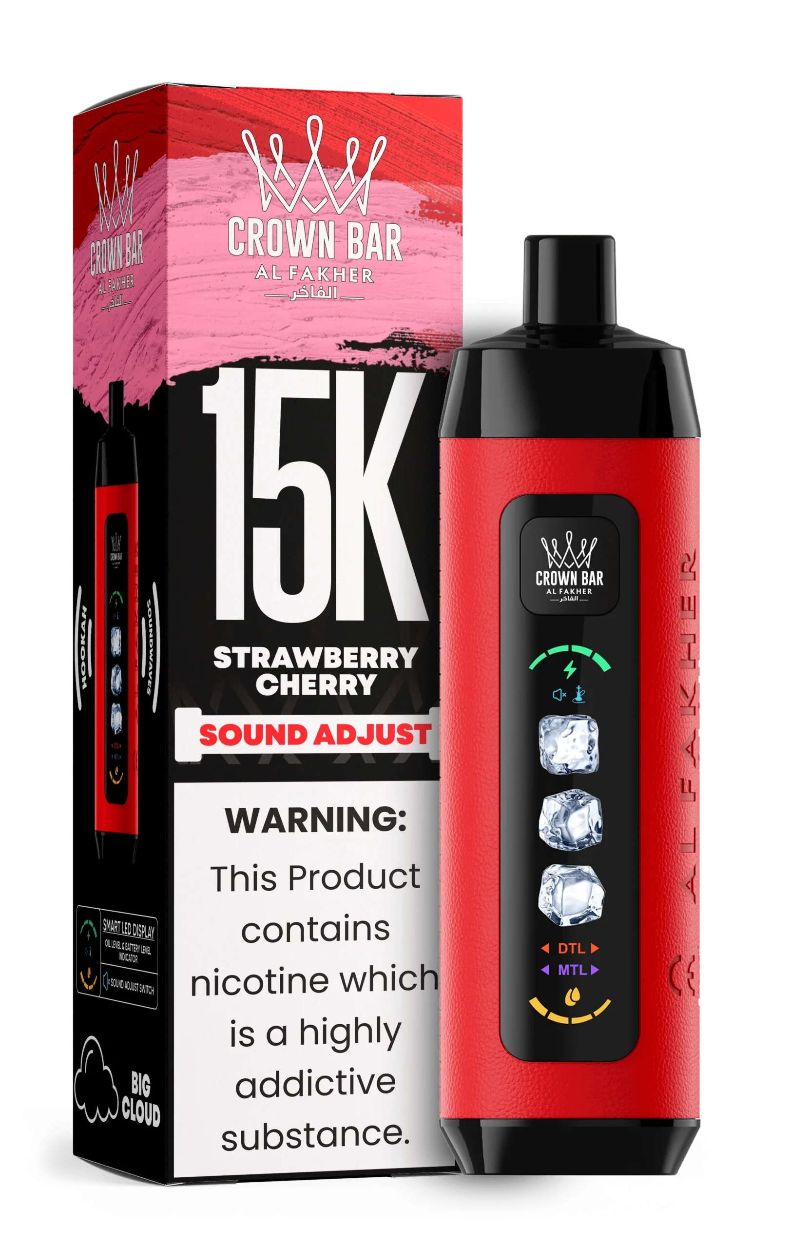 Al Fakher Crown Bar Ice Adjust 15000 puffs for karratha convenience & gift shop buyers