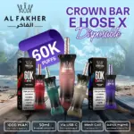 Al Fakher Crown Bar E Hose X 60k Puffs -5 packs (shipped from Overseas)